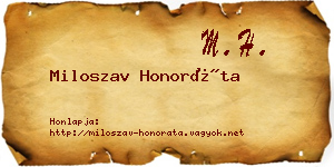 Miloszav Honoráta névjegykártya